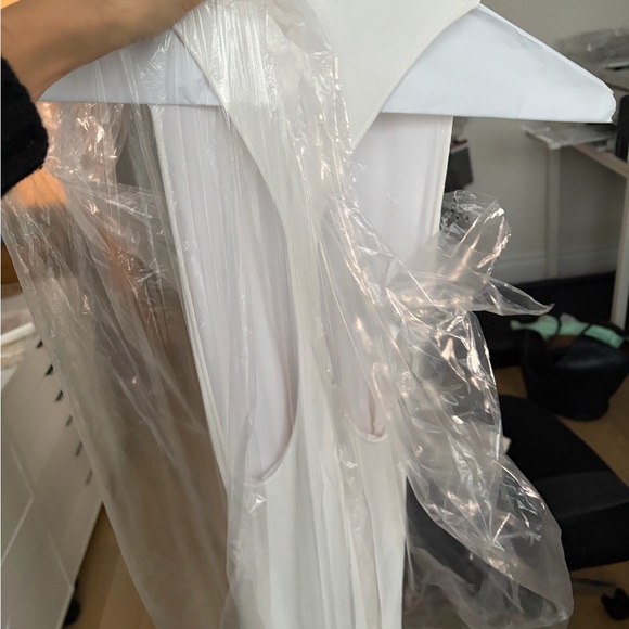 SELF-PORTRAIT White Racer Back Viscose Knit Maxi Dress (XS) - Picture 9 of 12